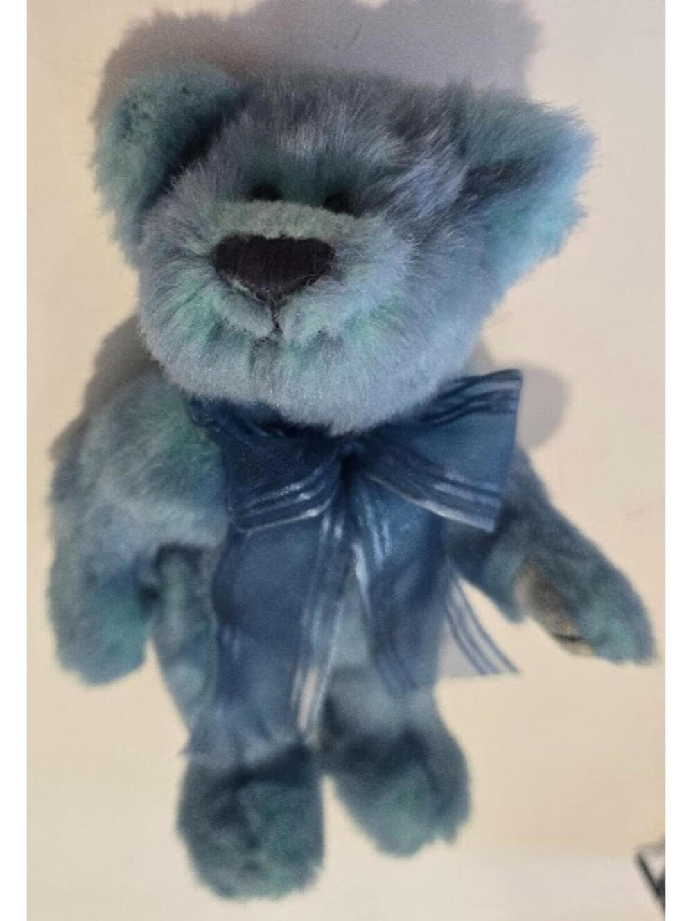Ty Azure Teddy Bear 1993 Vintage Blue Plush Toy
